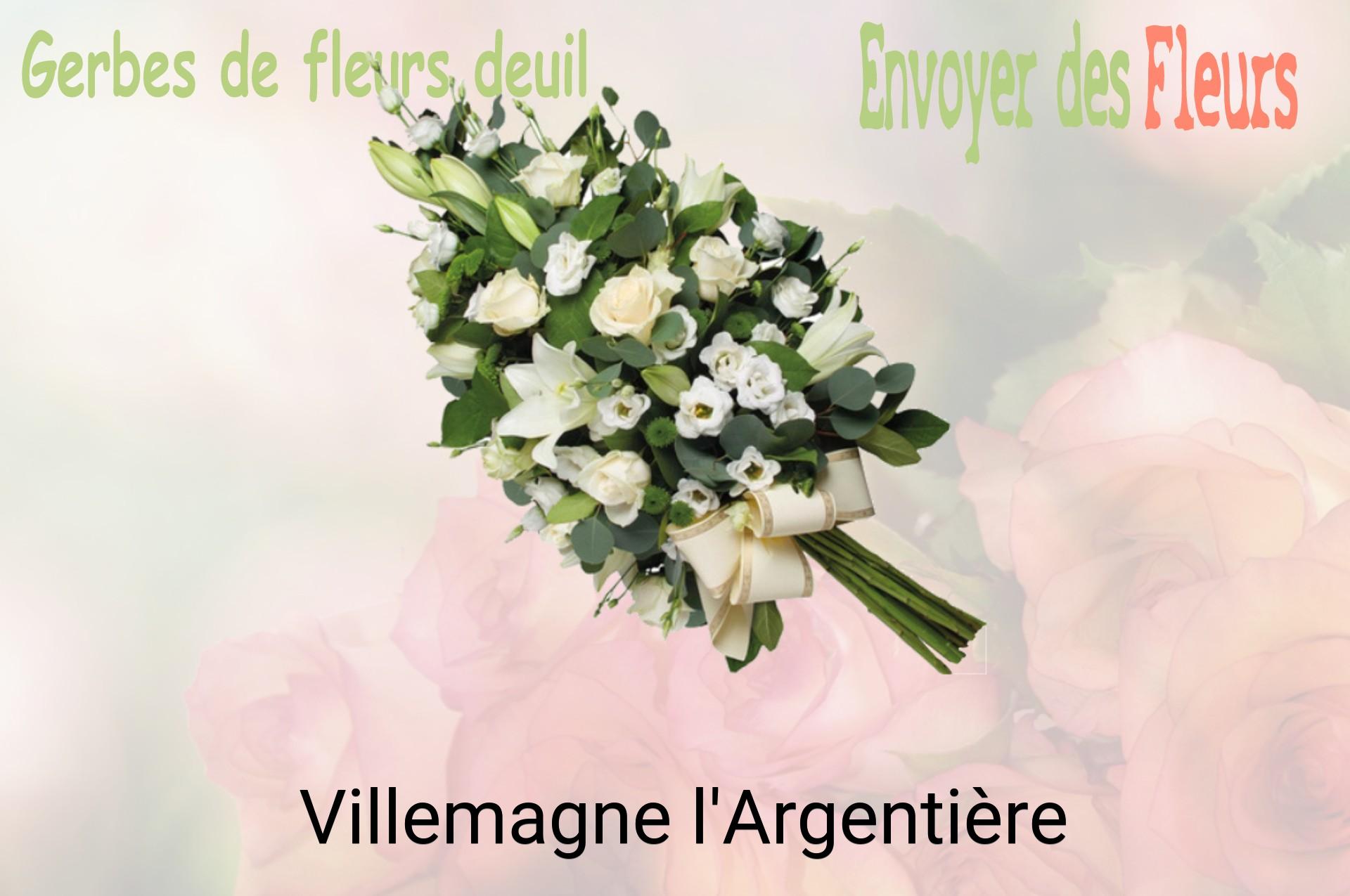 Gerbe de fleurs de deuil livrée à Villemagne-l'Argentière